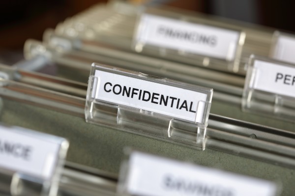 image depicting confidential files